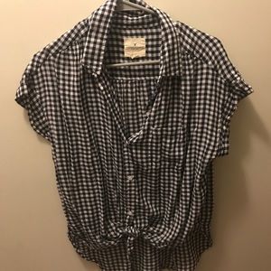 Short sleeve gingham top from American Eagle